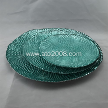 Green Glass Plate 8'' 10'' 12''